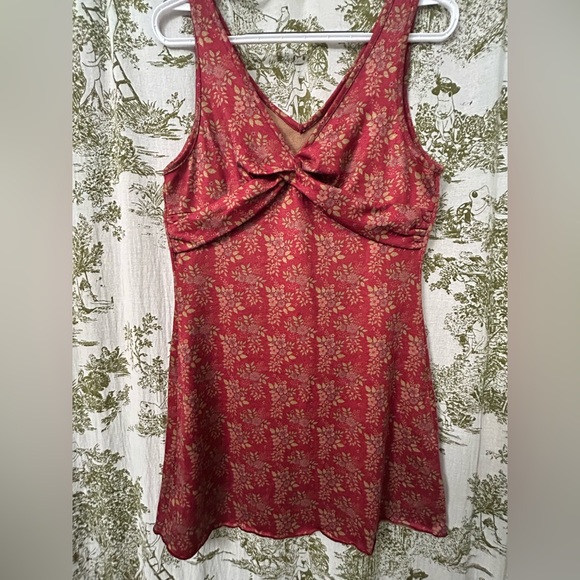 Red and Gold Floral Dress - Picture 1 of 2